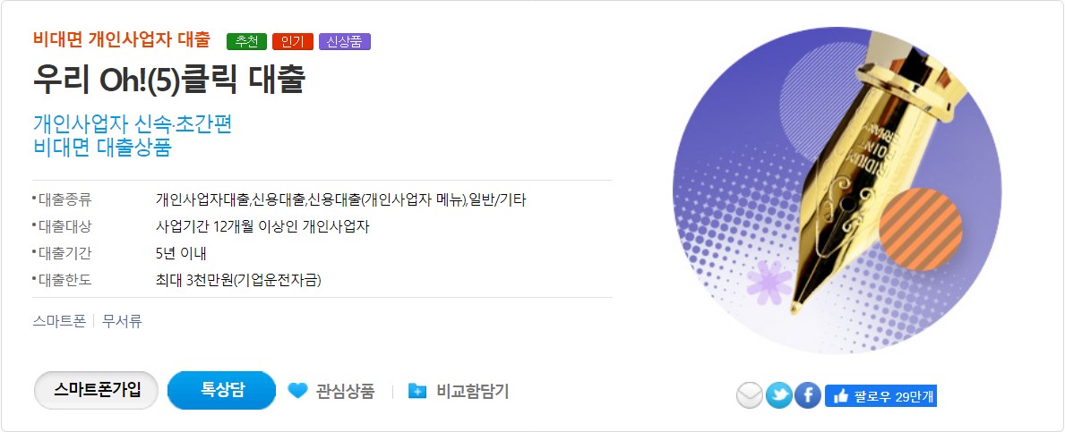 우리 Oh!(5) 클릭 대출