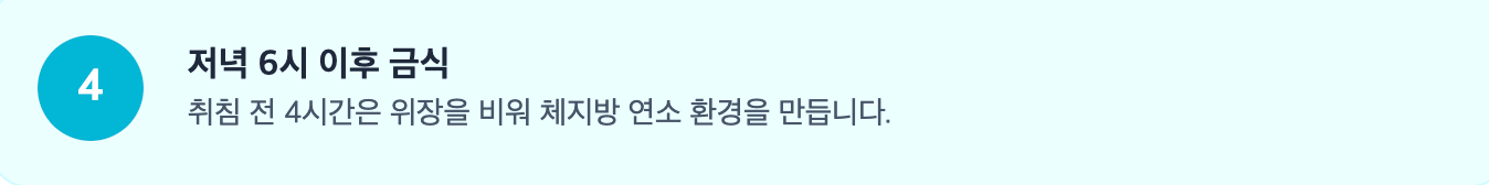 저녁 6시 이후 금식 인포그래픽