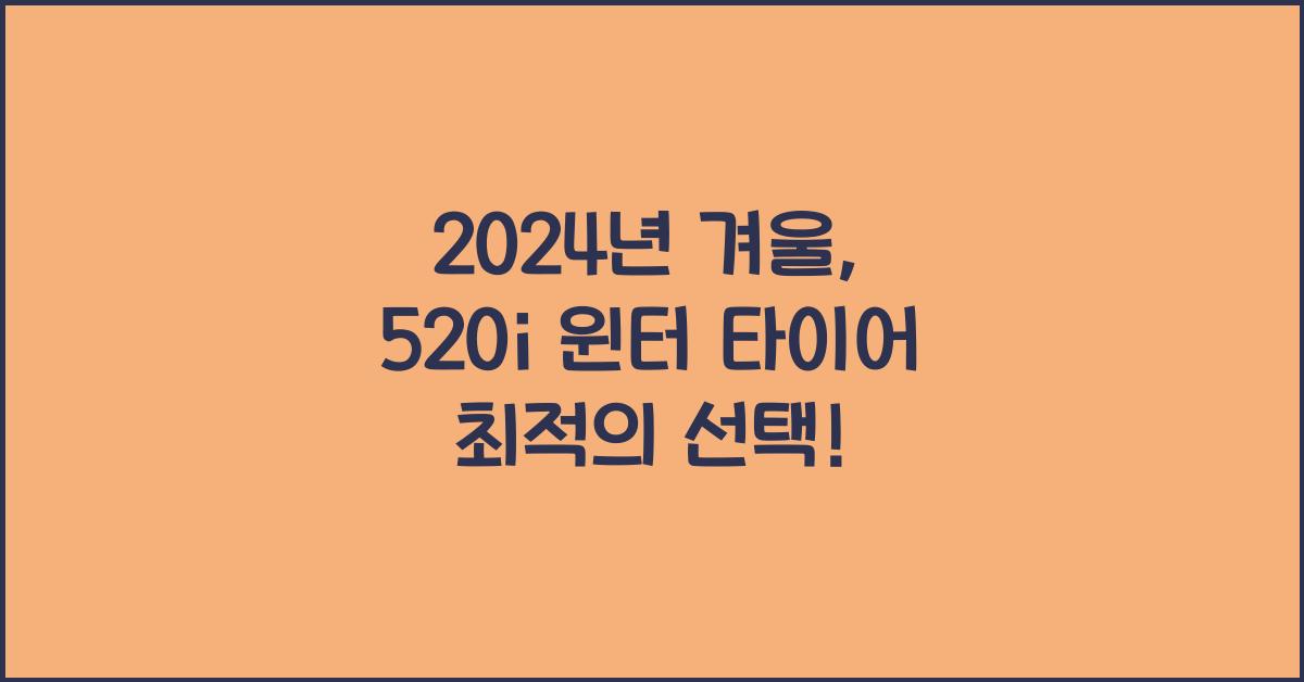 520i 윈터 타이어