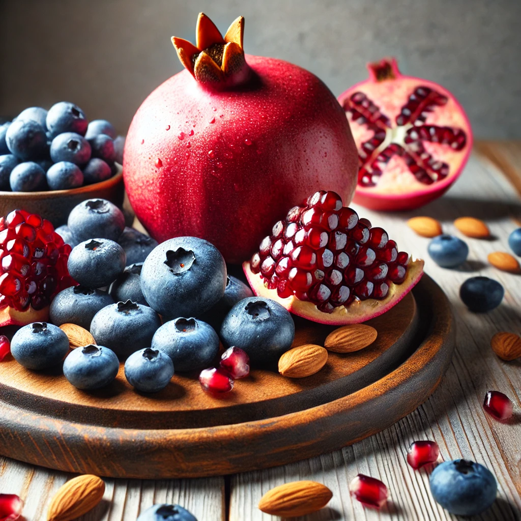 블루베리 석류 아몬드