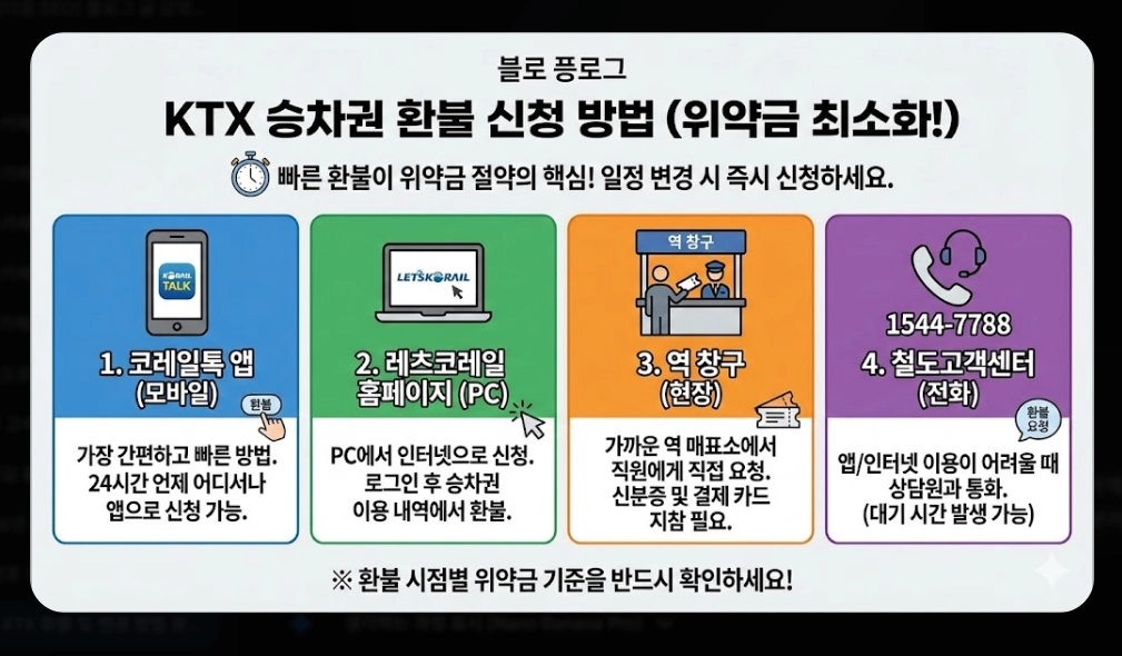 명절 KTX 환불 및 변경 방법 완벽 가이드