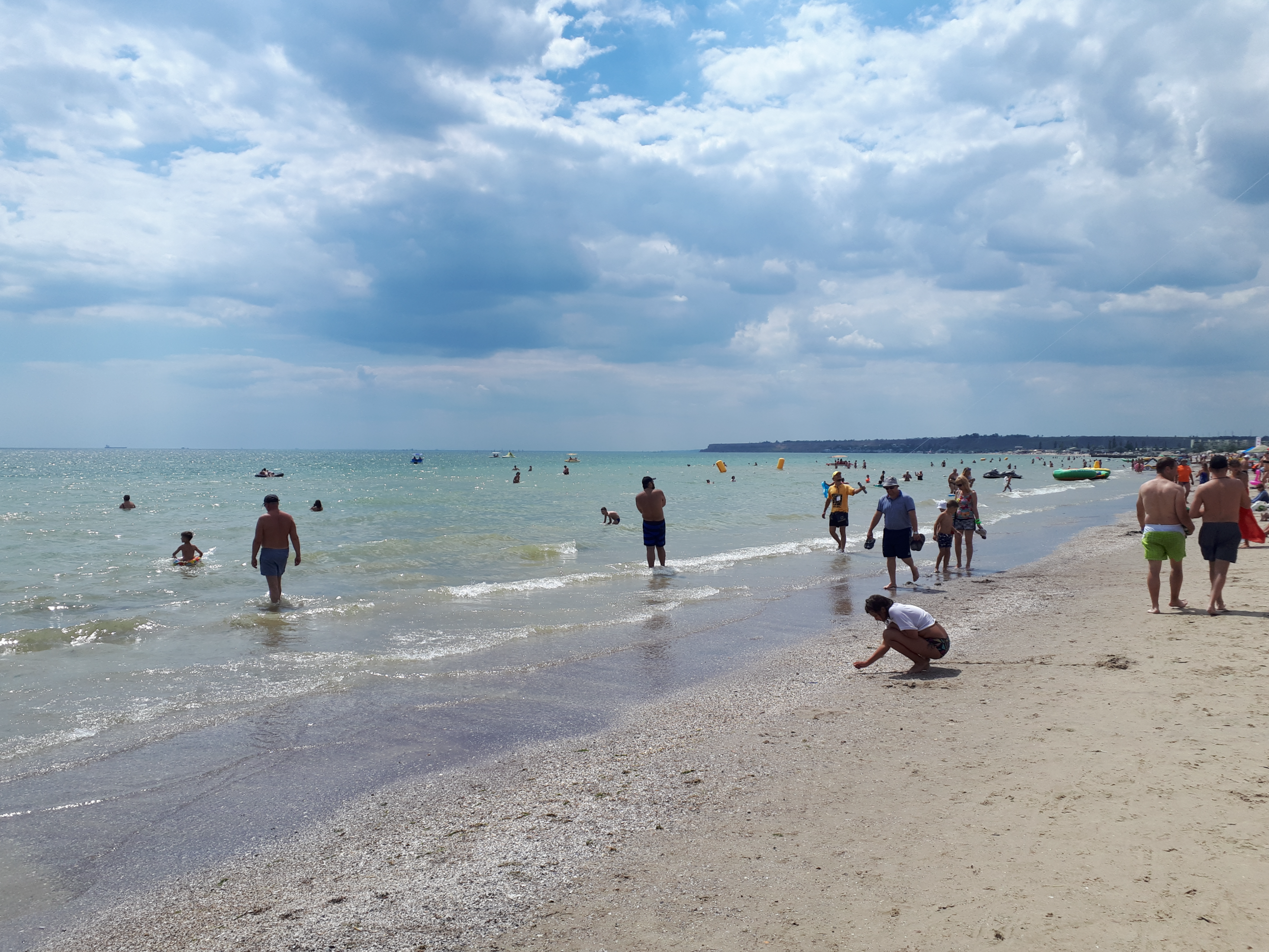 우크라이나 코블레보 해변 사람들