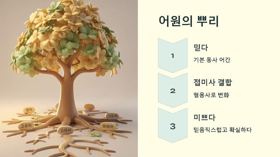 미쁘다 뜻