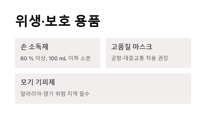 여행 시 비상약 리스트