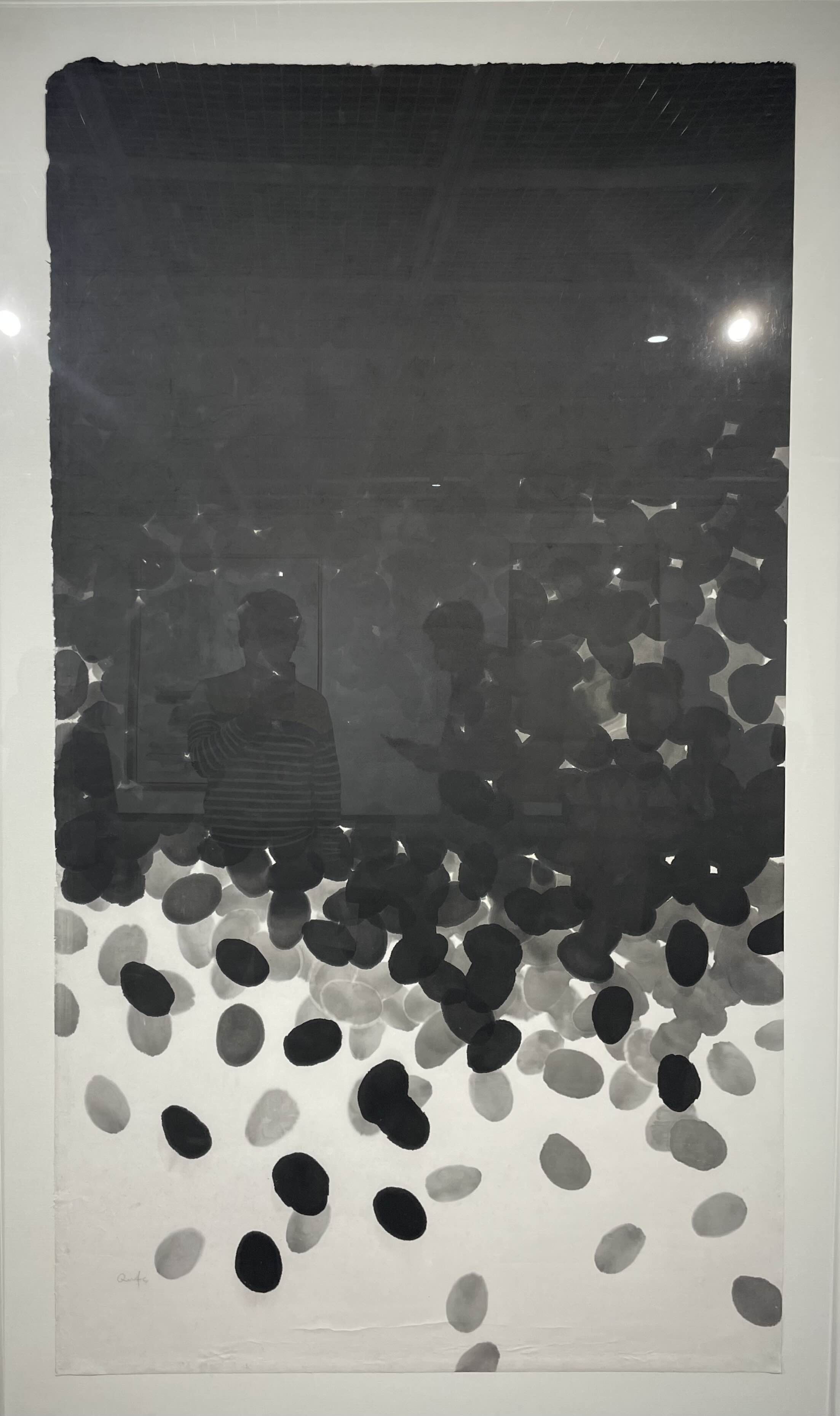 곽인식-Work 88-LW (1988&#44; 캔버스에 화지와 잉크)