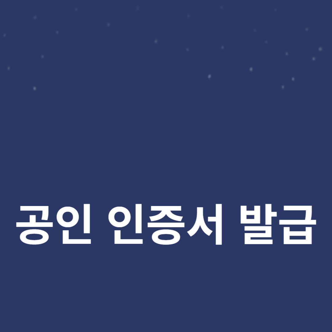 온라인으로 공인 인증서 발급 받는 방법