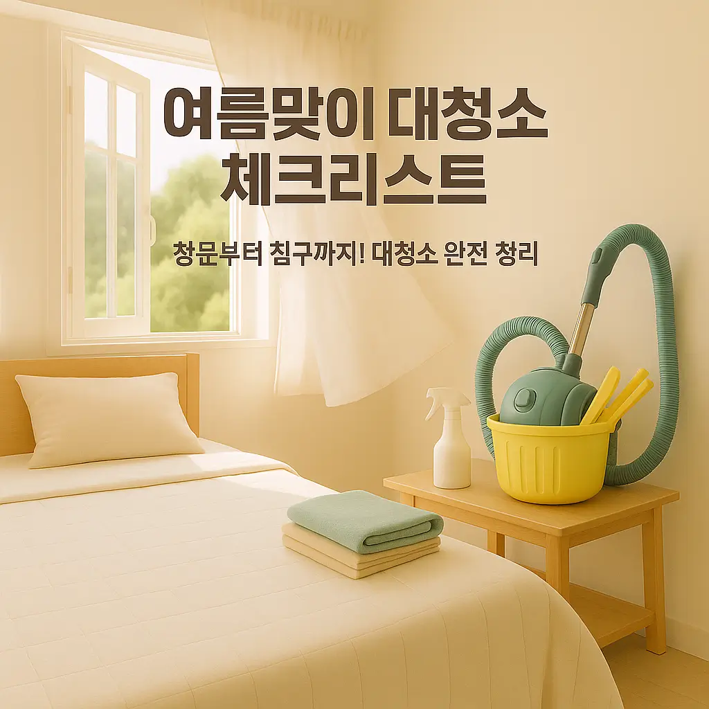 여름맞이 대청소 체크리스트, 창문부터 침구까지! 대청소 완전 정리