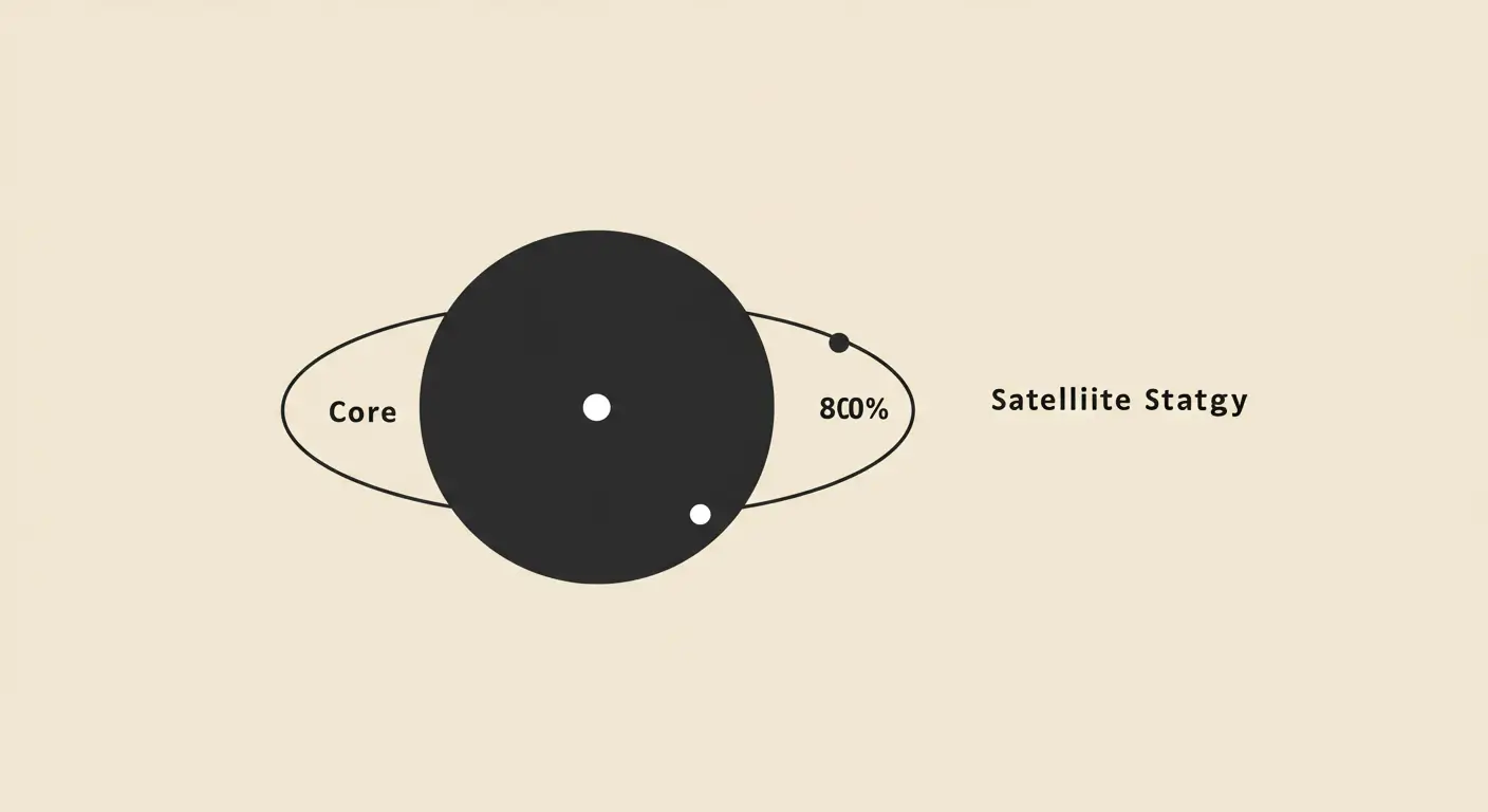 안정적인 코어 자산(S&amp;P 500)과 성장성 높은 위성 자산(나스닥 100)을 조합하는 투자 전략
