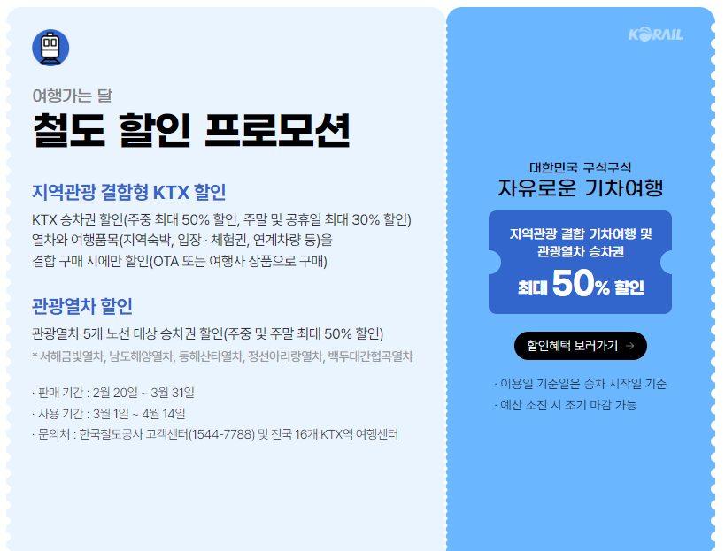 철도 할인 프로모션