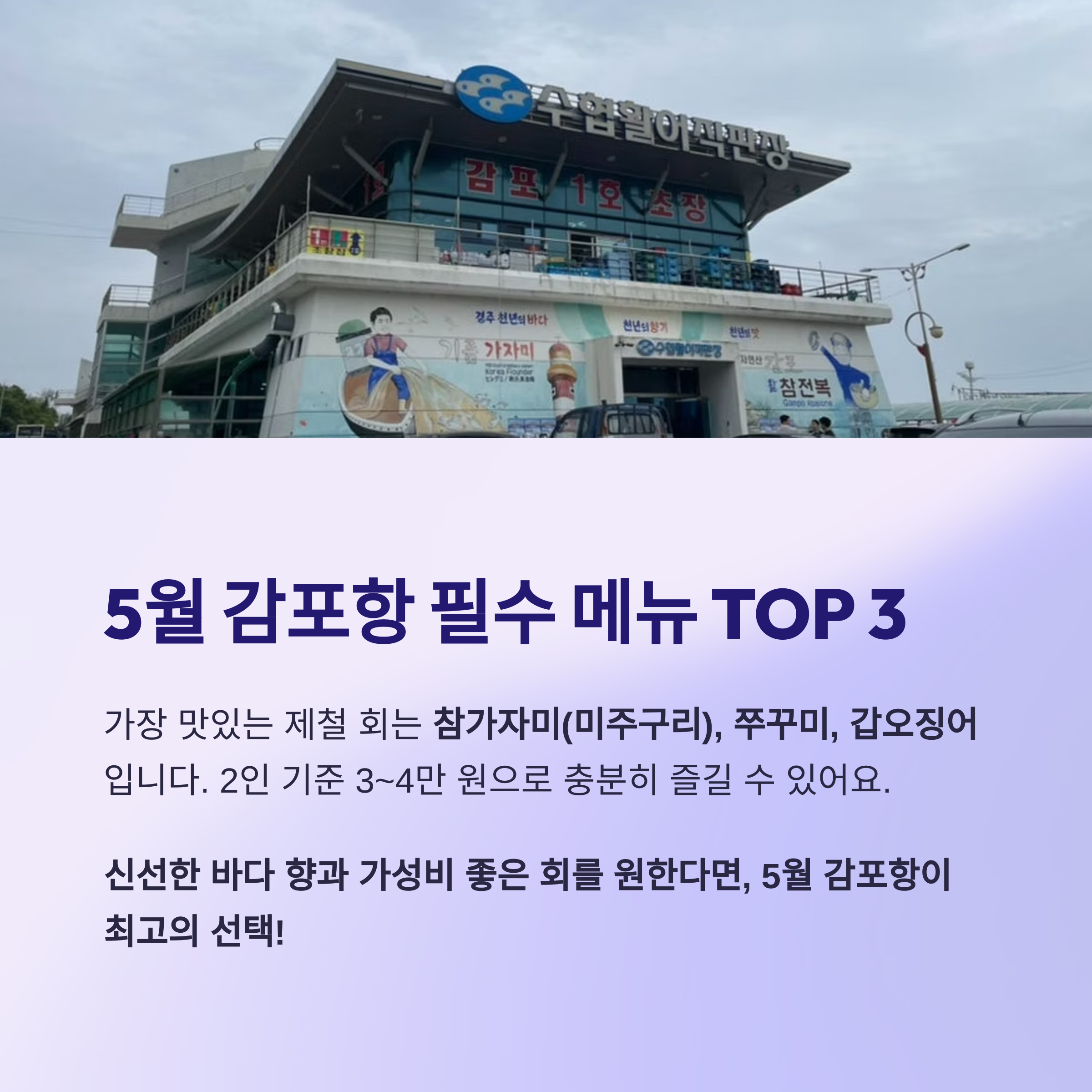 5월 감포항 필수 메뉴