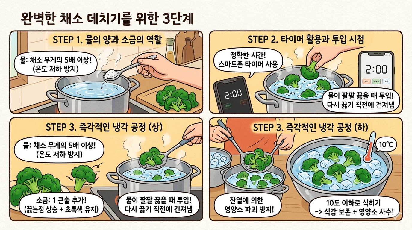 채소 데치기 노하우