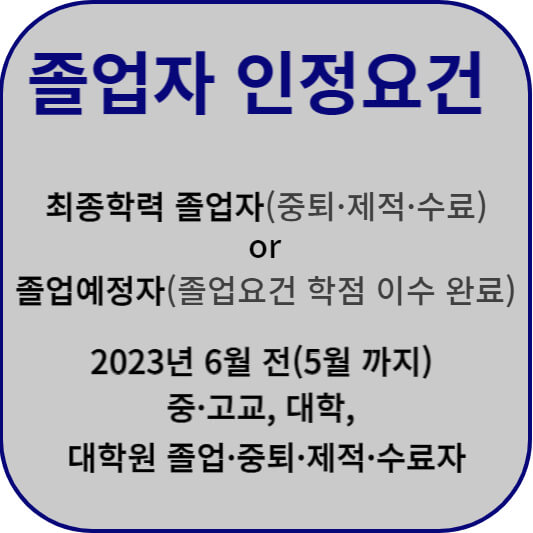 서울시 청년수당 졸업자 인정요건