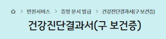 보건증 인터넷 발급 방법