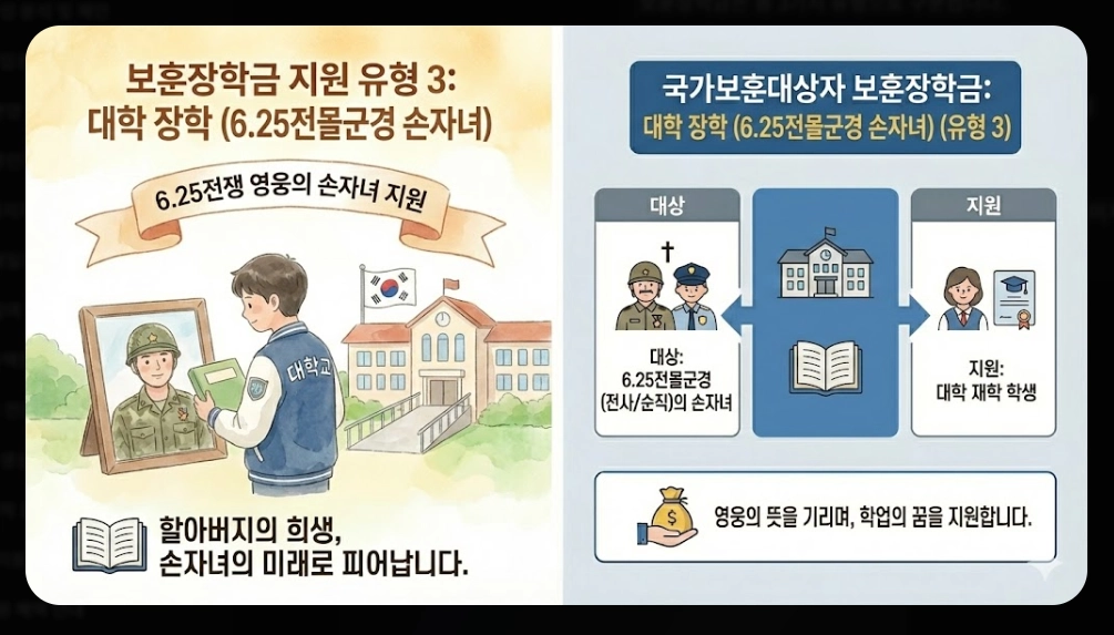 국가보훈대상자 보훈장학금 신청자격,신청방법