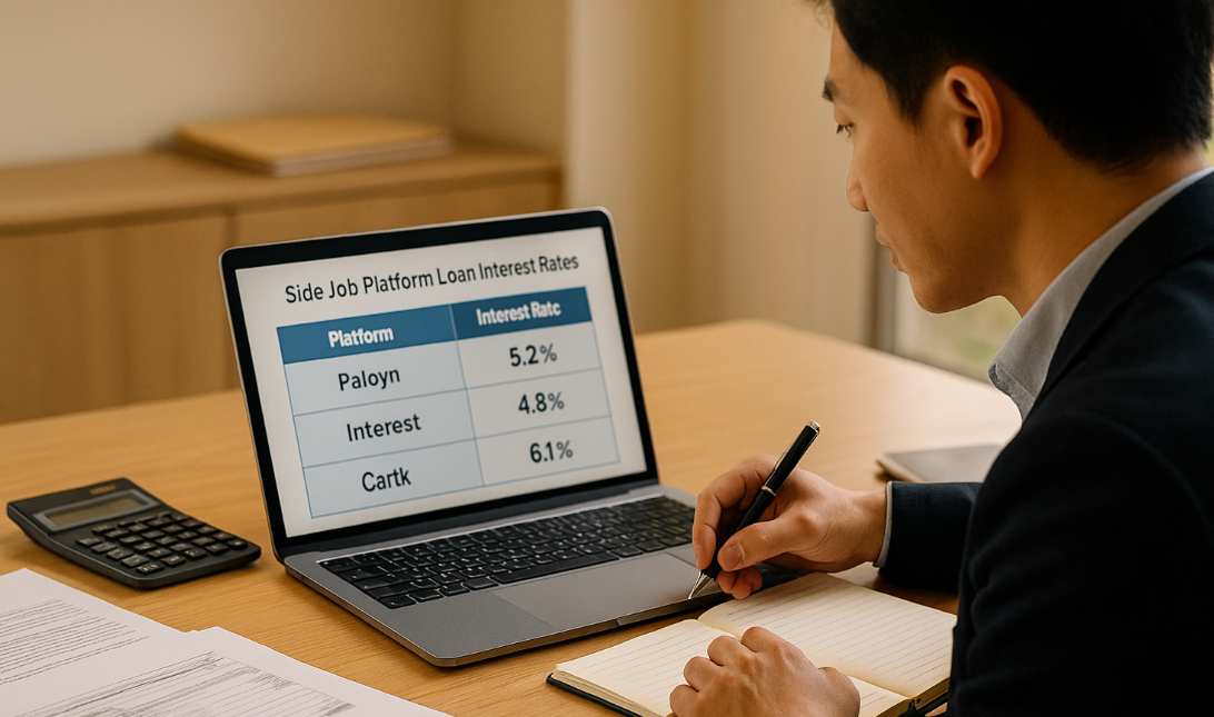 부업 플랫폼 대출 이자율 비교