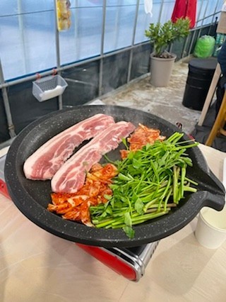미나리 삽겹살