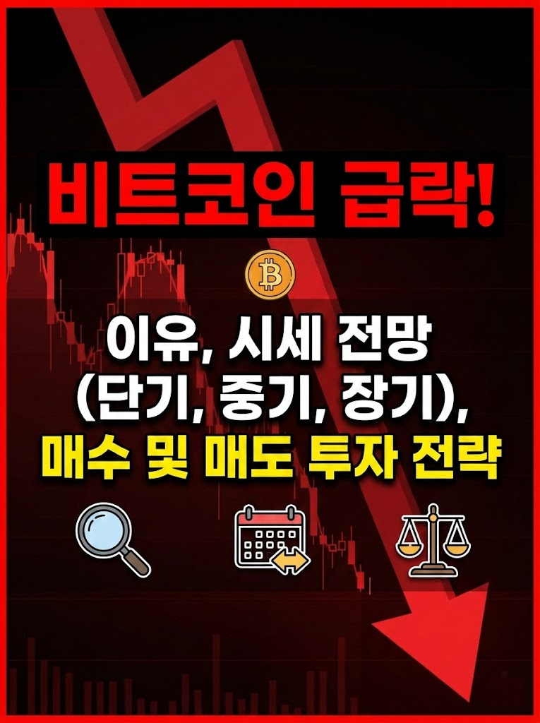 최근 비트코인 급락 이유, 시세 전망(단기, 중기, 장기), 매수 및 매도 투자 전략