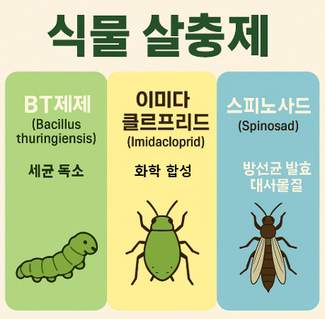 식물 살충제 – BT제제, 이미다클로프리드, 스피노사드 효과와 차이점 사진