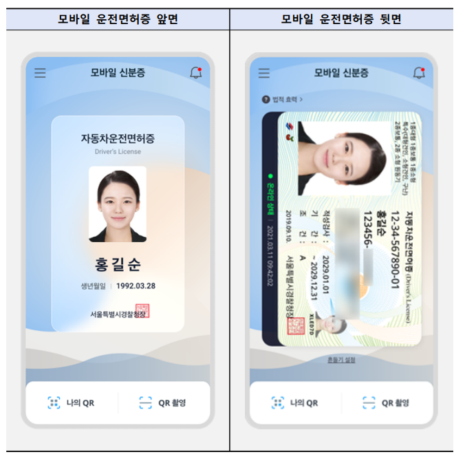 모바일 운전면허증 발급완료