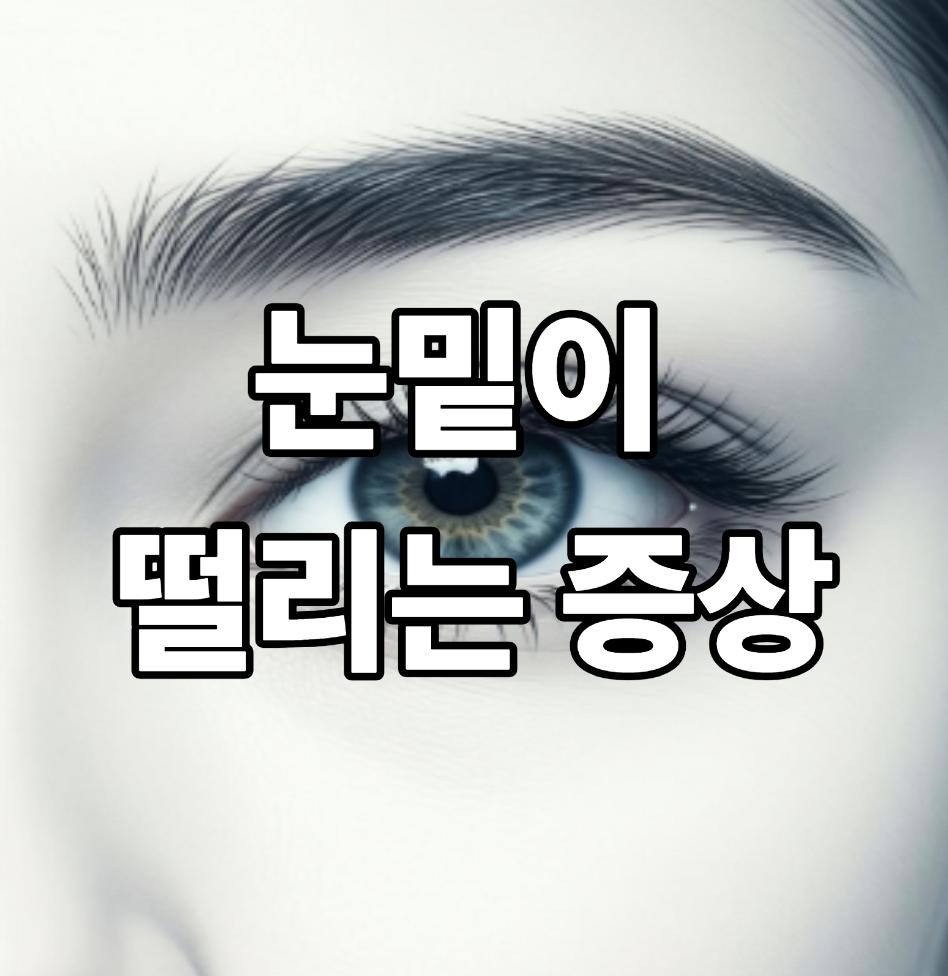 눈밑이 떨리는 증상