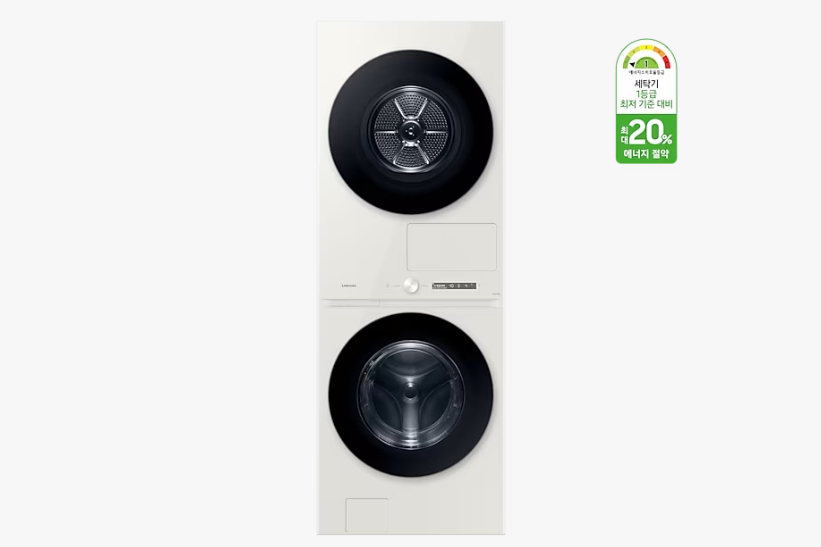 삼성전자 세탁기/건조기 비스포크 그랑데 AI 원바디 Top-Fit(24kg+21kg)