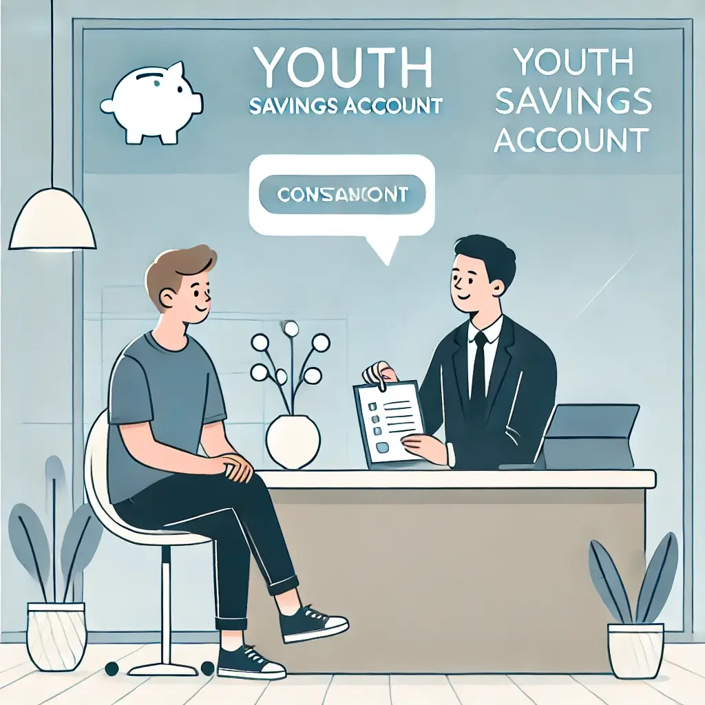 은행에서 청년도약계좌 가입 상담을 받고 있는 청년