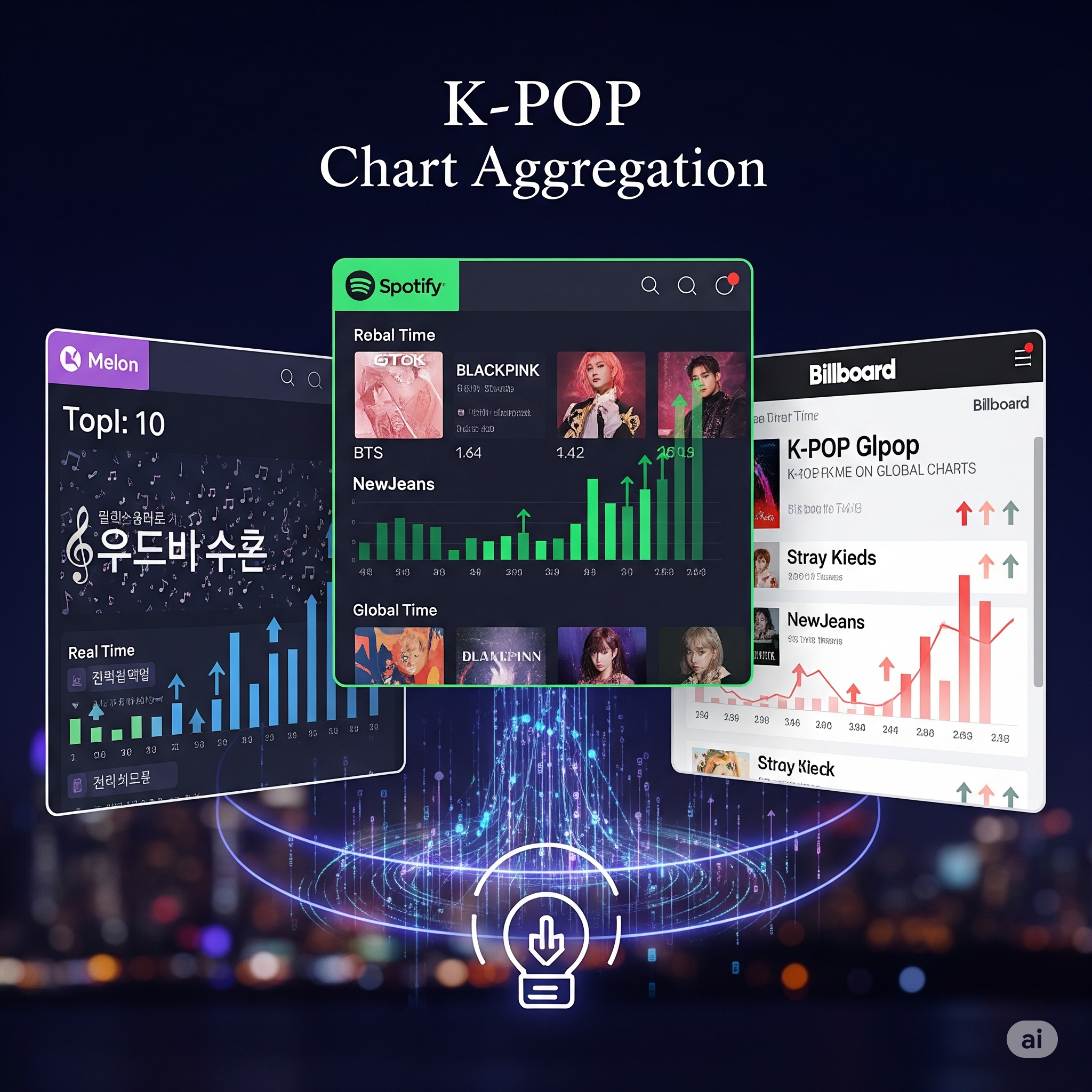 멜론, 스포티파이, 빌보드