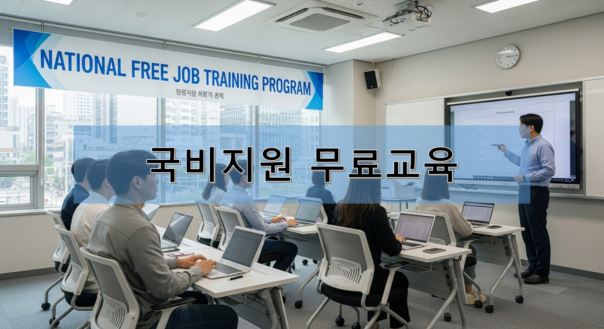 국비지원으로 무료교육을 받고 있는 사람들