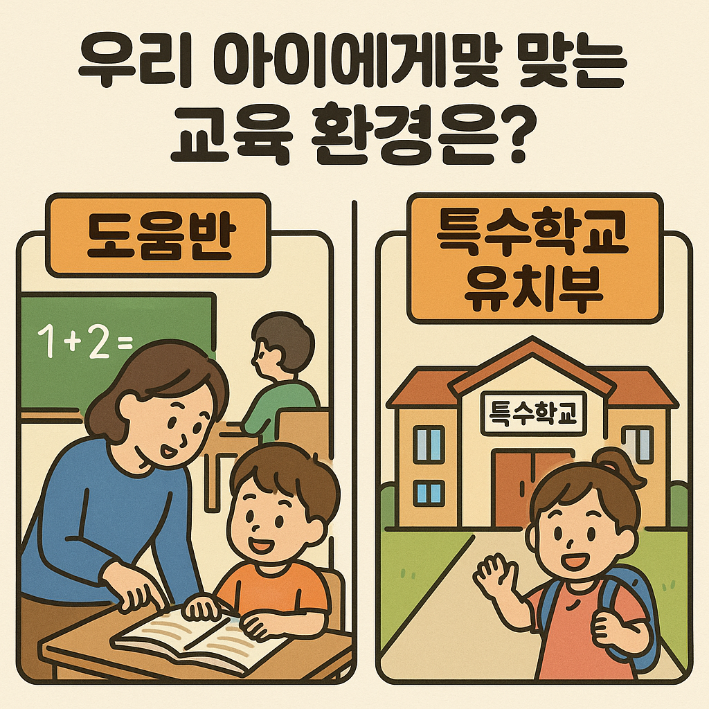 우리 아이에게 맞는 교육 환경은? 도움반 vs 특수학교 유치부
