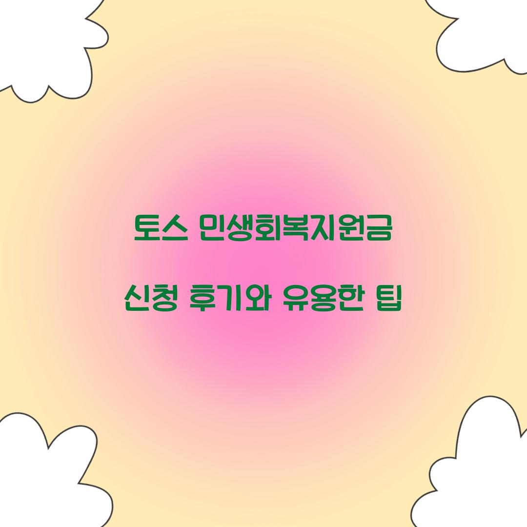 토스 민생회복지원금