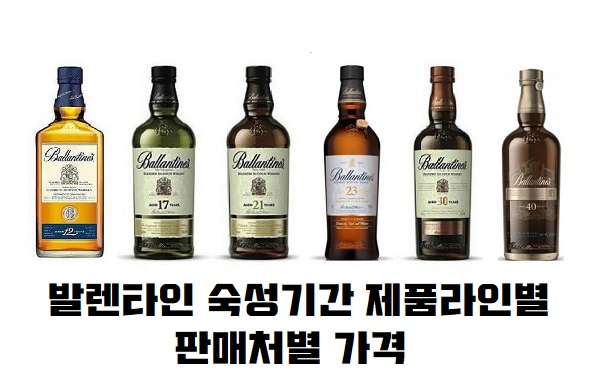 발렌타인 21년산 가격 17년산 23년산 50년산 40년산 12년산 21년산 가격 판매처별