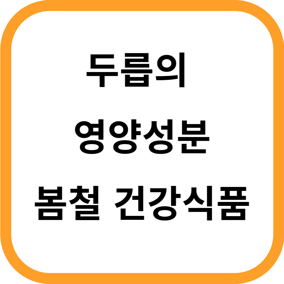 두릅의 영양성분