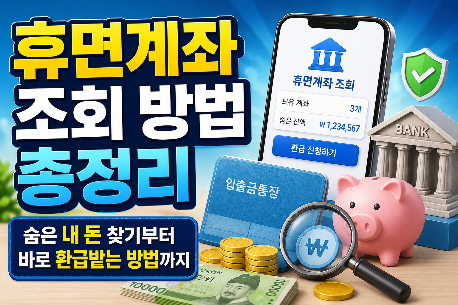 휴면계좌 조회 방법 총정리｜숨은 내 돈 찾기부터 바로 환급받는 방법까지 관련 사진