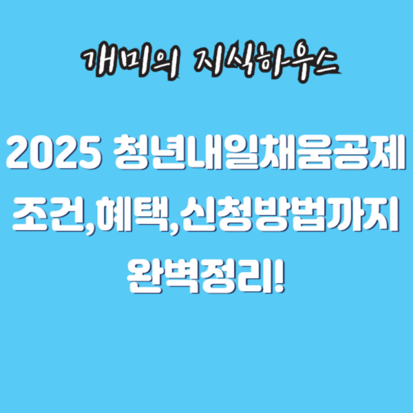 2025청년내일채움공제 완벽정리