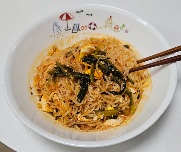 열무숙주 배홍동 비빔면 완성 