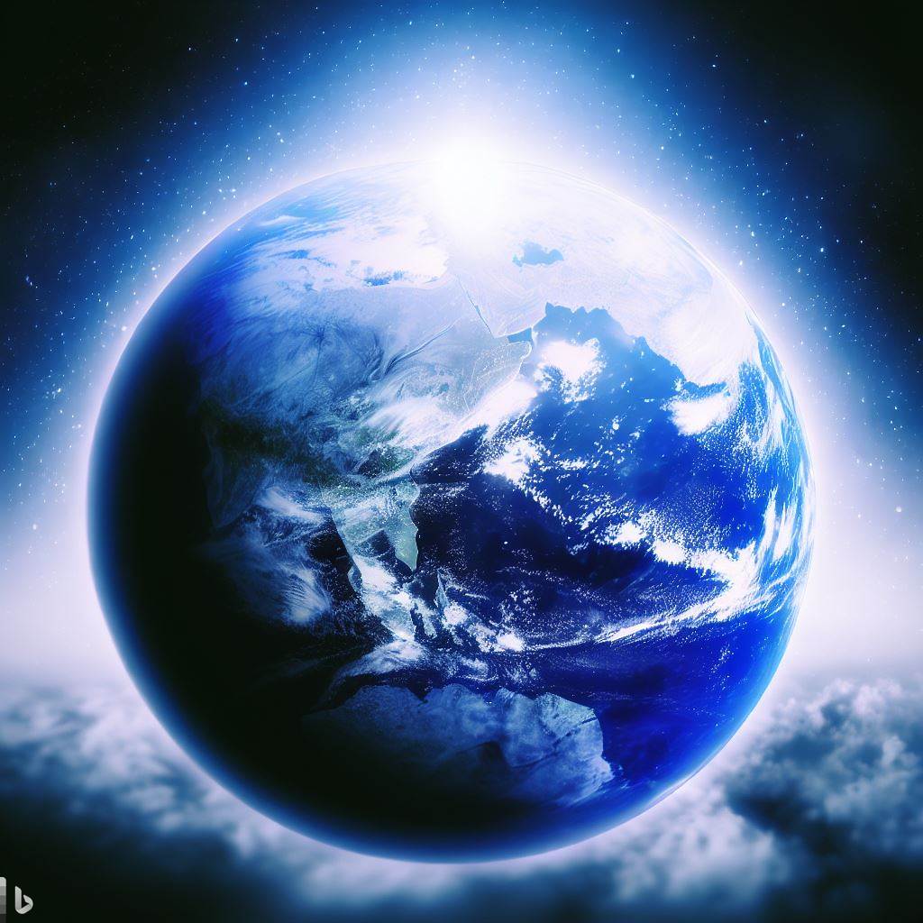 지구 대기층 가상 이미지