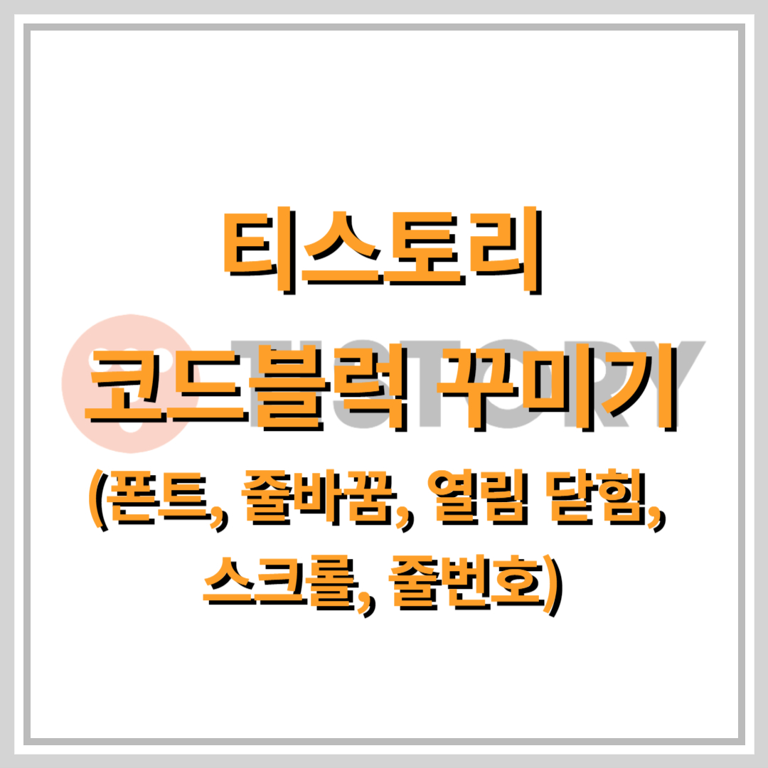 티스코리-코드블럭-꾸미기