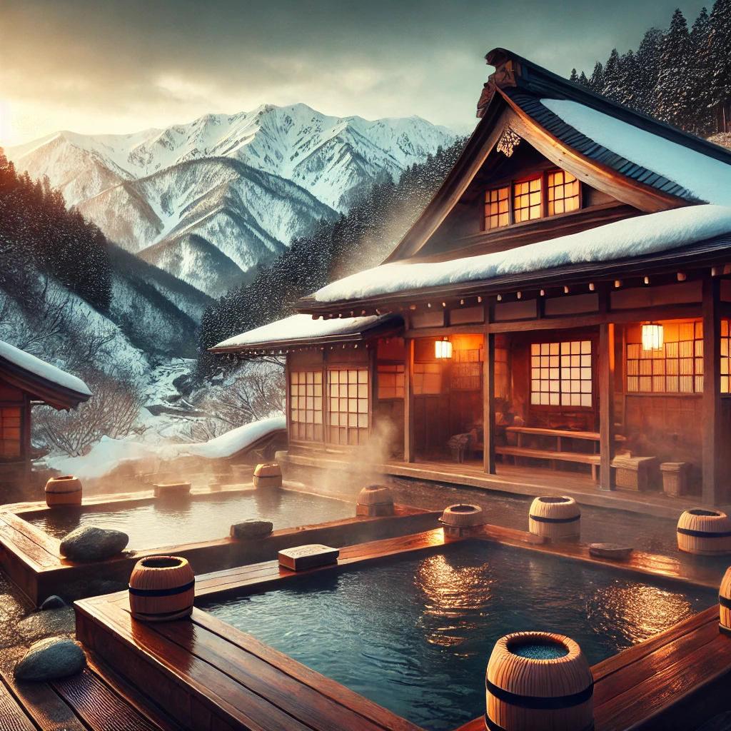 일본풍 온천 사진