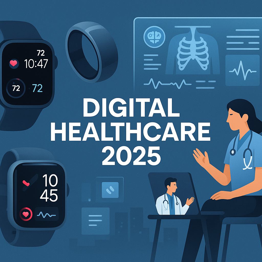 디지털 헬스케어 2025 – 웨어러블, AI, 원격진료 디지털 헬스케어 썸네일