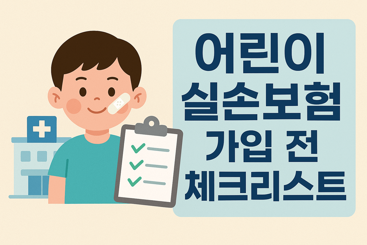 어린이 실손보험 가입 전 체크리스트