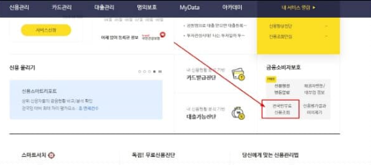 KCB 신용등급 조회