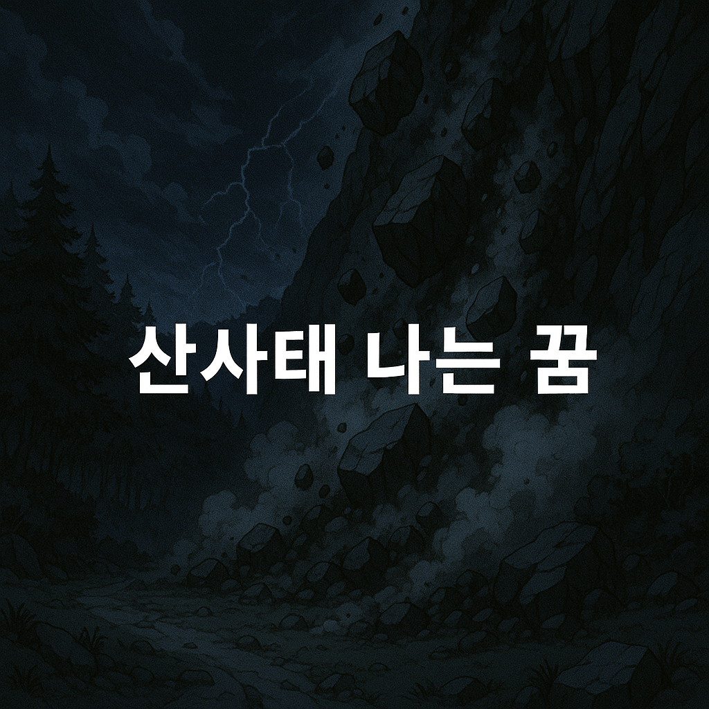 산사태 나는 꿈 해몽