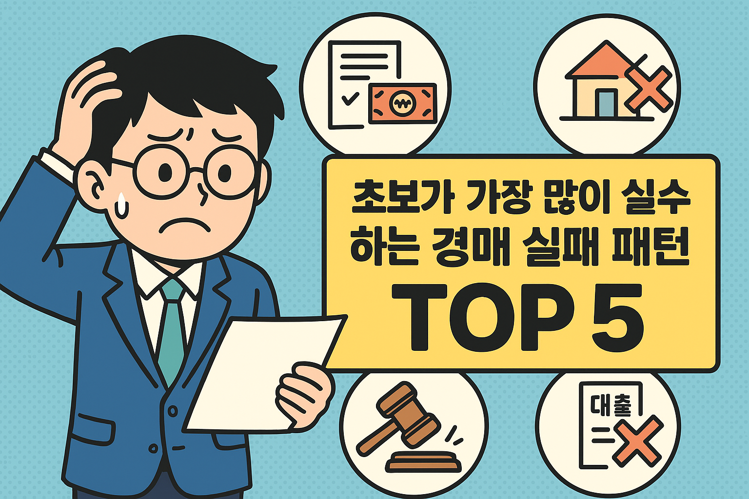 초보가 가장 많이 실수하는 경매 실패 패턴 TOP 5