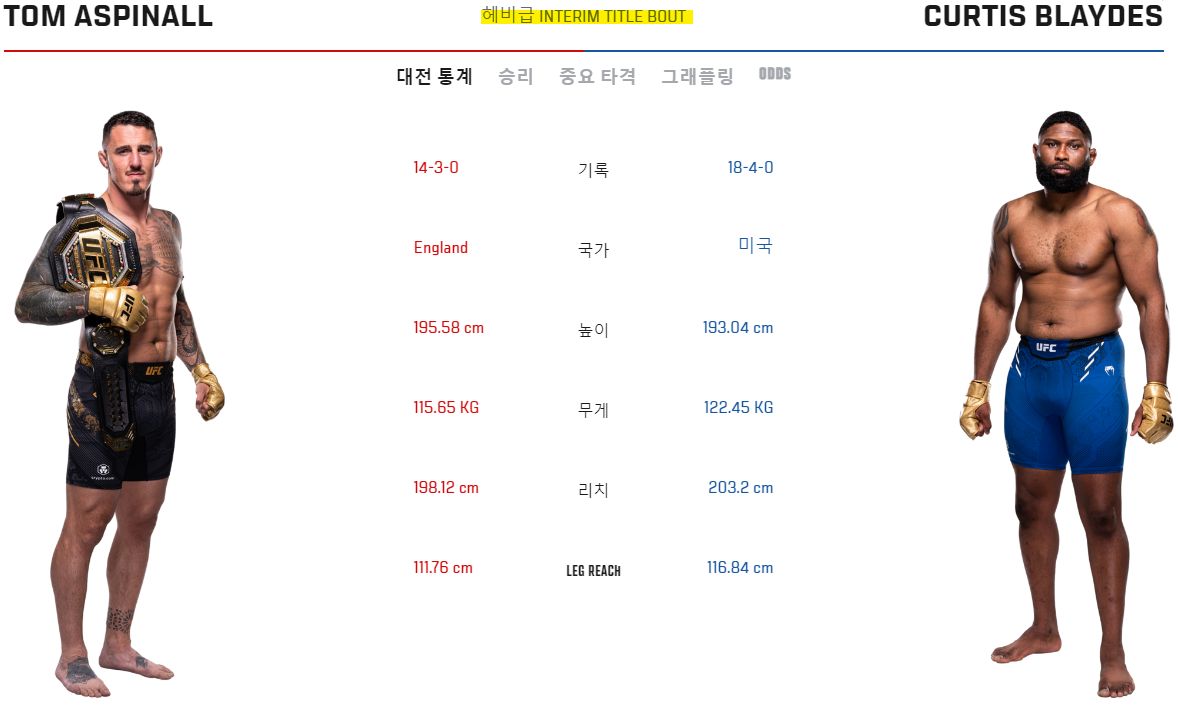 ufc-304-주요대진