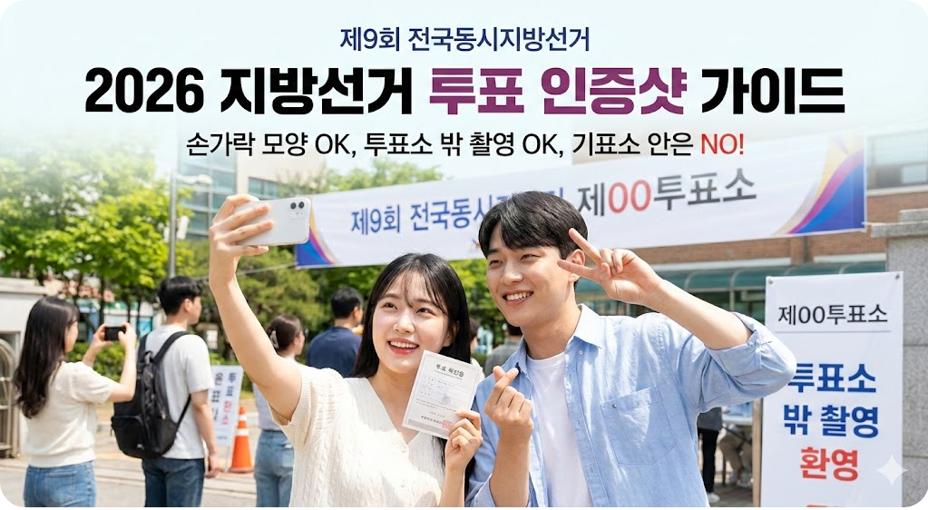 2026 지방선거 투표 인증샷 허용 범위와 손가락 모양 안내