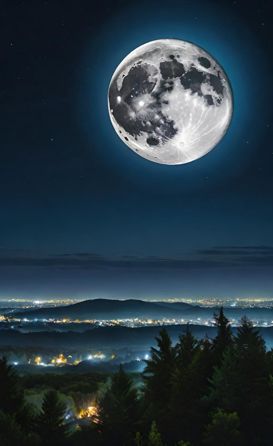 밤하늘의 보름달