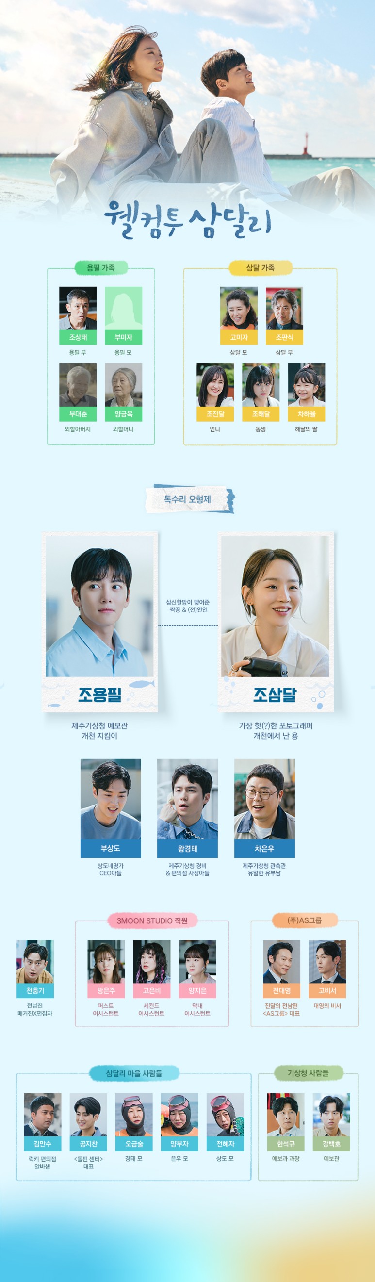 드라마 '웰컴투 삼달리' 기본정보, 등장인물, 예고편(JTBC)