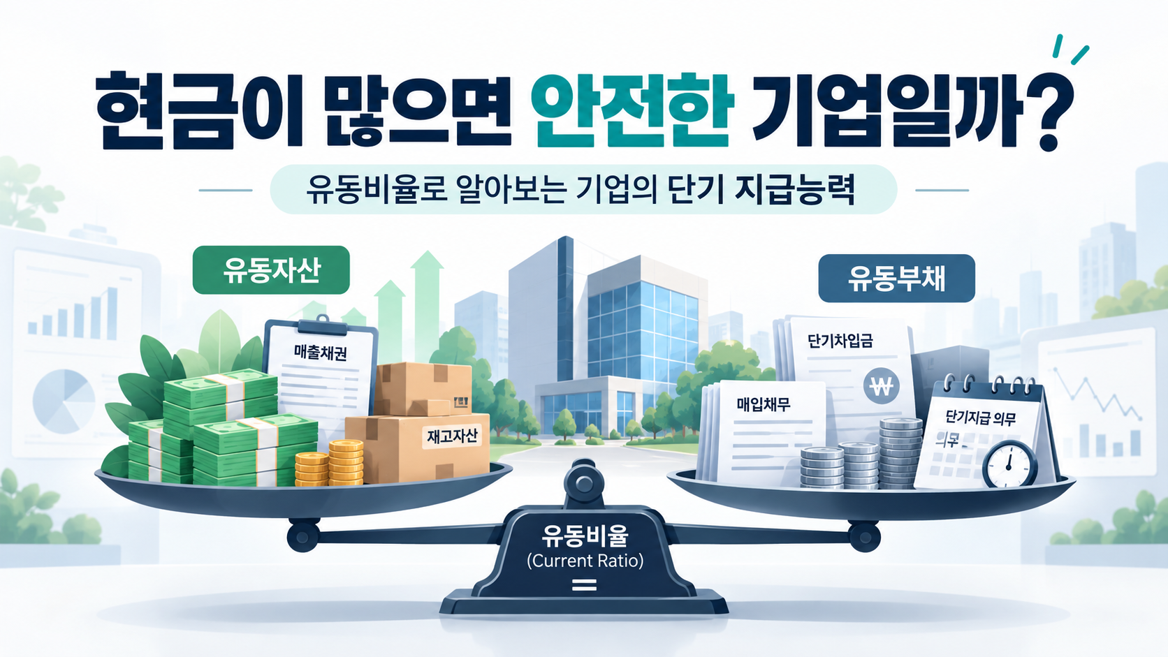 현금이 많으면 안전한 기업일까? 유동비율로 알아보는 기업의 단기 지급능력