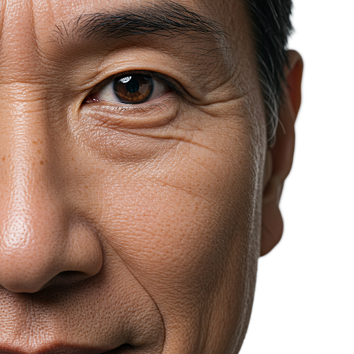 60대 남성 눈가 주름 관리