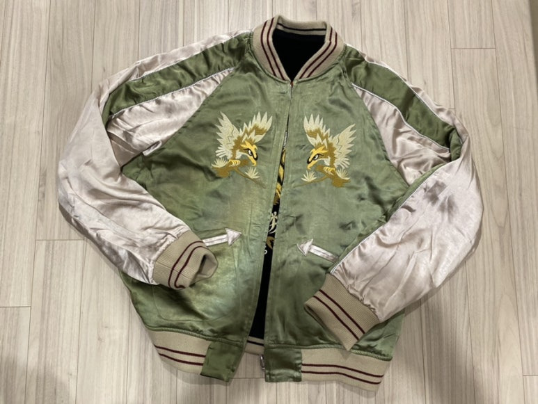 NONSTOCK 리버시블 스카잔 자켓 논스탁 브론슨 그린 SUKAJAN 호시히메 Sukajan